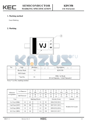 KDV358 datasheet - USC PACKAGE