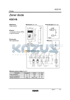 KDZ11B datasheet - Zener diode
