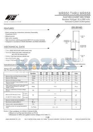 MR852 datasheet - FAST RECOVERY RECTIFIER