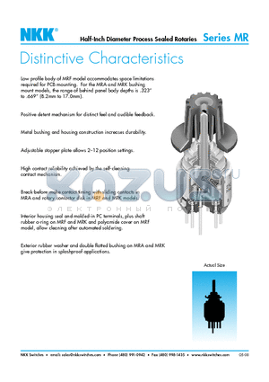 MRA112-AA datasheet - Half-Inch Diameter Process Sealed Rotaries