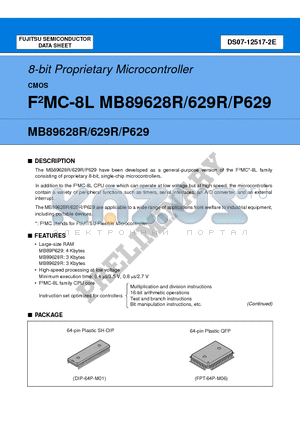 MB89PV620 datasheet - 8-bit Proprietary Microcontroller