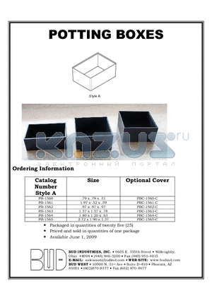 PB-1563 datasheet - POTTING BOXES