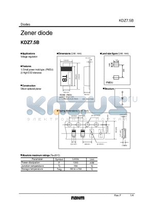 KDZ7.5B datasheet - Zener diode