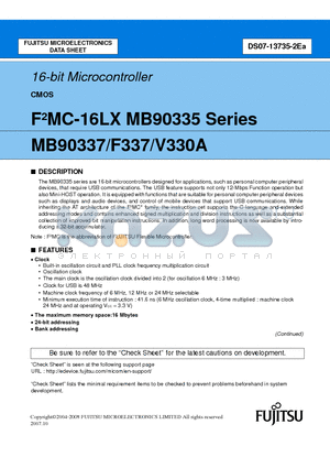 MB90335 datasheet - 16-bit Microcontroller