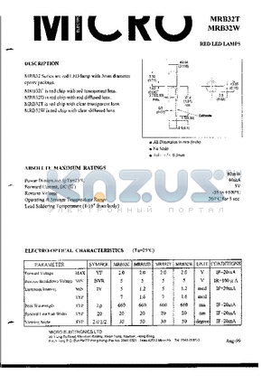 MRB32T datasheet - RED LED LAMPS