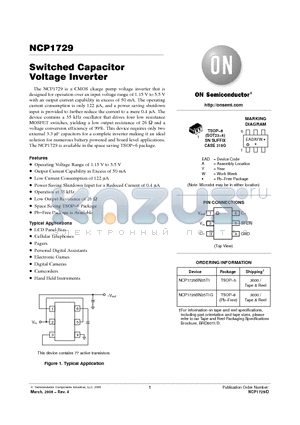NCP1729SN35T1G datasheet - Switched Capacitor Voltage Inverter