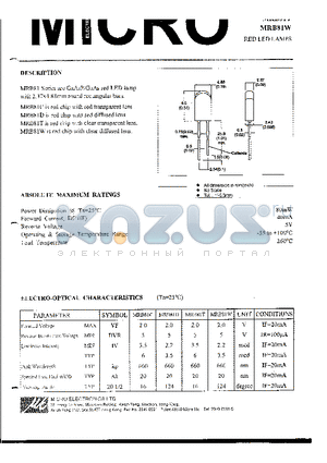 MRB81W datasheet - RED LED LAMPS