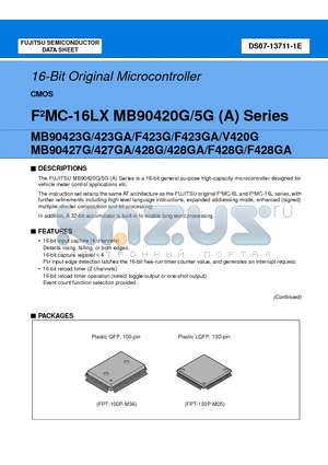 MB90423GPFV datasheet - 16-Bit Original Microcontroller