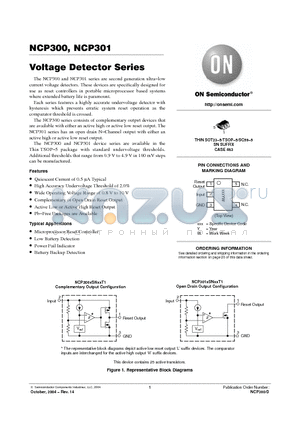 NCP301HSN21T1 datasheet - Voltage Detector Series