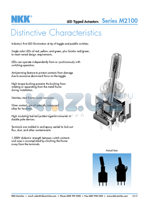 M2112JCG datasheet - LED Tipped Actuators