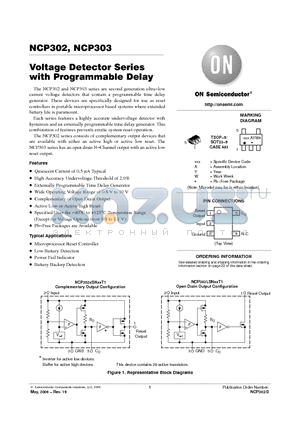 NCP303LSN15T1G datasheet - Voltage Detector Series with Programmable Delay