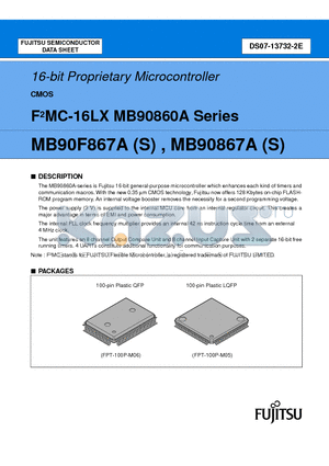 MB90867A datasheet - 16-bit general-purpose microcontroller