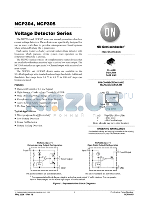 NCP304 datasheet - Voltage Detector Series