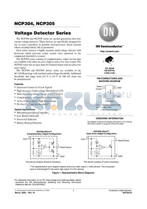 NCP304LSQ16T1 datasheet - Voltage Detector Series