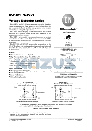 NCP305LSQ30T1 datasheet - Voltage Detector Series