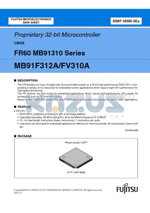 MB90F378 datasheet - 16-bit Proprietary Microcontroller