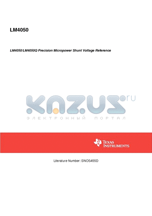 LM4050AEM3X-2.0 datasheet - LM4050/LM4050Q Precision Micropower Shunt Voltage Reference