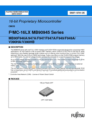 MB90F949A datasheet - 16-bit Proprietary Microcontroller