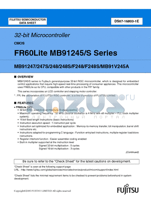 MB91247 datasheet - 32-bit Microcontroller