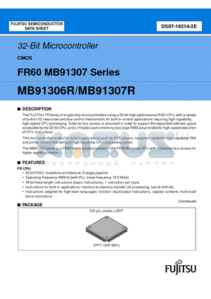 MB91307RPFV datasheet - 32-Bit Microcontroller