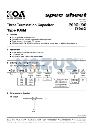 KGM0603EFTTE2204A datasheet - Three Termination Capacitor