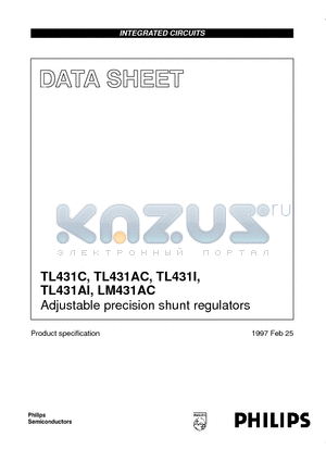 LM431ACZ datasheet - Adjustable precision shunt regulators