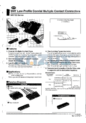 MRF03-6P-0.8D datasheet - SMT Low-Profile Coaxial Multiple Contact Connectors