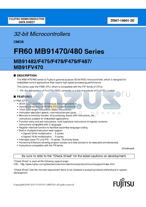 MB91F475BGL-GE1 datasheet - 32-bit Microcontrollers