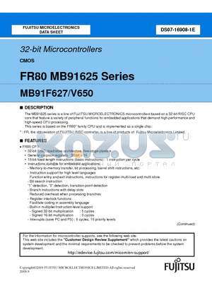 MB91F627 datasheet - 32-bit Microcontrollers