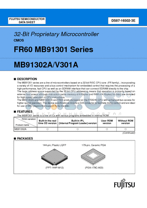 MB91V301A-RDK01 datasheet - 32-Bit Proprietary Microcontroller