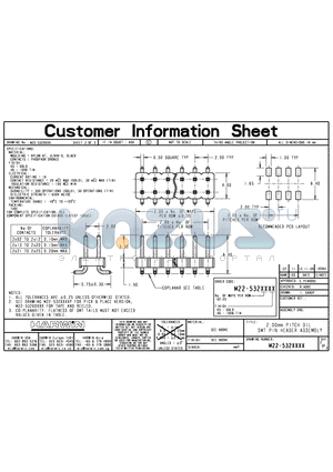 M22-5320205 datasheet - 2.00 mm PITCH DIL SMT PIN HEADER ASSEMBLY