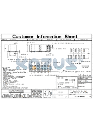 M22-6340342 datasheet - 2.00 mm PITCH DIL SMT LOW PROFILE SKT ASSEMBLY