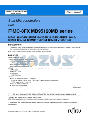 MB95128MB datasheet - 8-bit Microcontrollers