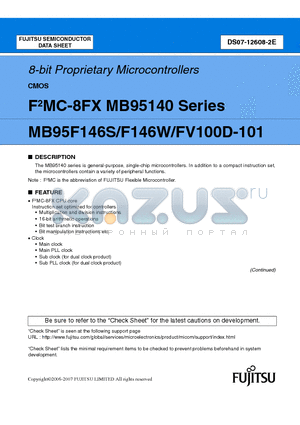 MB95140 datasheet - 8-bit Proprietary Microcontrollers