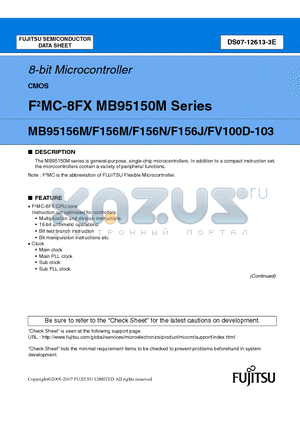 MB95156MPMT datasheet - 8-bit Microcontroller