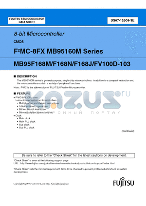 MB95160M datasheet - 8-bit Microcontroller