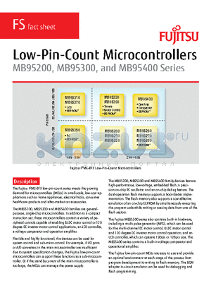 MB95330 datasheet - Low-Pin-Count Microcontrollers