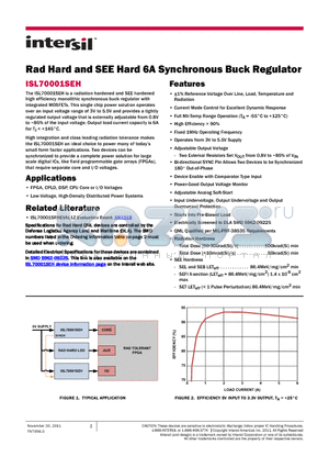 ISL70001SRHF datasheet - Rad Hard and SEE Hard 6A Synchronous Buck Regulator