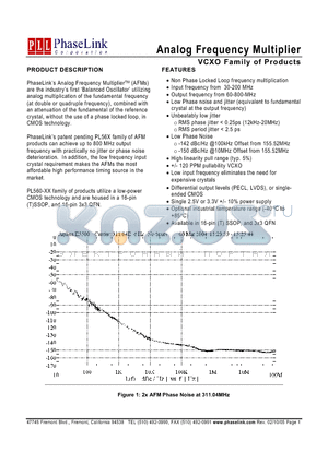 PL56008XC datasheet - Analog Frequency Multiplier