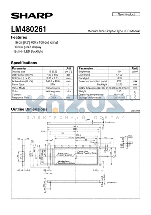 LM480261 datasheet - Medium Size Graphic Type LCD Module