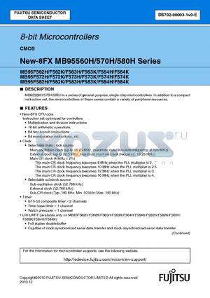 MB95F563KWQN-G-JNERE1 datasheet - 8-bit Microcontrollers