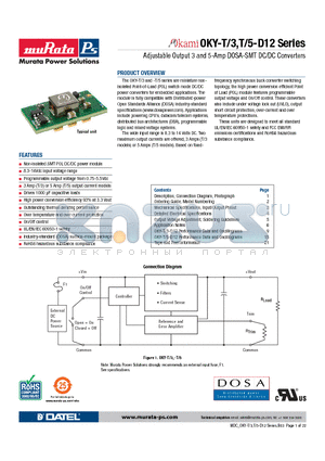 OKY datasheet - Adjustable Output 3 and 5-Amp DOSA-SMT DC/DC Converters