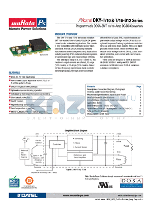 OKY2-T/10-D12N-C datasheet - Programmable DOSA-SMT 10/16-Amp DC/DC Converters