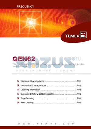 QEN62BDB datasheet - Plastic J LEAD SMD XO - Communications Equipment Application