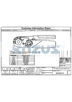 M22520/2-01 datasheet - DATAMATE HAND CRIMP TOOL