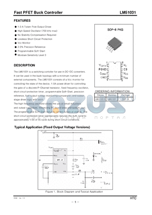 LM51031 datasheet - Fast PFET Buck Controller