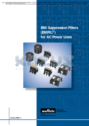 PLA10AN1522R0A2B datasheet - EMI Suppression Filters for AC Power Lines