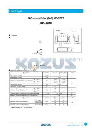 KI5402DC datasheet - N-Channel 30-V (D-S) MOSFET