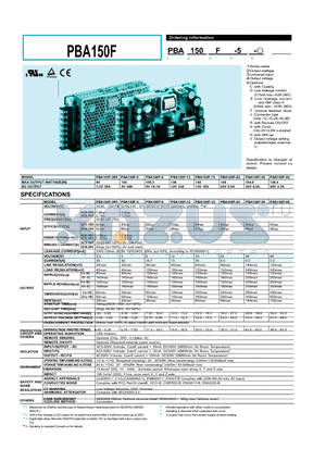 PBA150F-48 datasheet - PBA150F