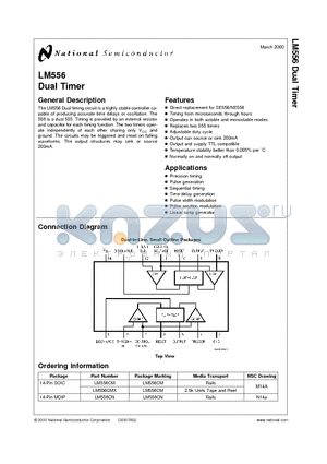 LM556CN datasheet - Dual Timer